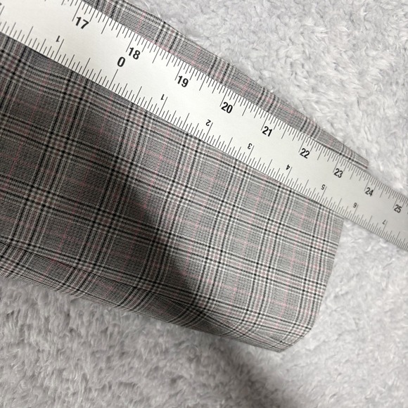 NEW LOFT Versa Plaid Seasonless‎ Stretch Double Breasted Blaze Sz 12 Petite Gray - Picture 7 of 10